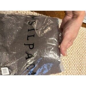 Silpada Brand New w Tags Scarf Mushroom Taupe Gray w Silver Metallic Threads